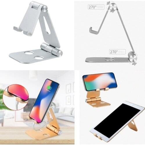 Aluminum Metal Phone Holder Stand Universal Desktop Mobile Smartphone Support Tablet Stand