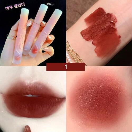 1 Pcs Velvety Matte Lipstick Long Lasting Nonstick Cup Not Fade Makeup Cosmetics For Girl Women Lipstick Maquillaje