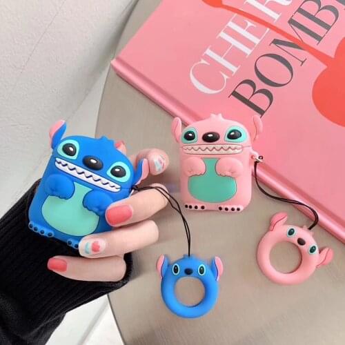 For Apple AirPods pro Case 3D Cartoon Stitch Headphone Cases for Airpods 2 1 Silicon Case Funny Accessories Protector Covers