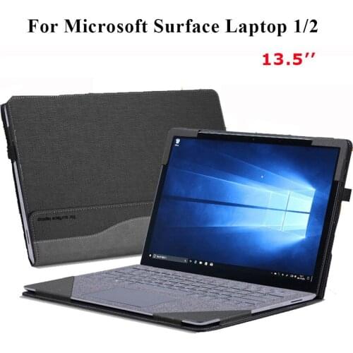 Laptop Case For Microsoft Surface Laptop 2 13.5" Detachable PU Leather Sleeve Cover For Surface Laptop 1 Protective Case