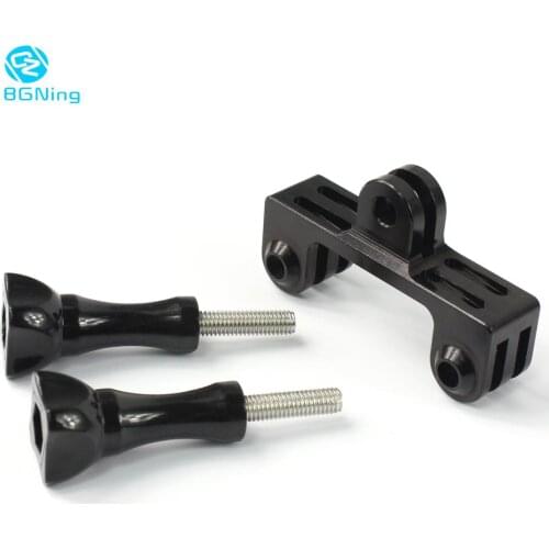 Aluminum Alloy Double Head Bracket Bidirectional Adapter Accessory LED Light Holder for GOPRO 3+ 4 5 /SJcam /Yi /GitUp Cameras