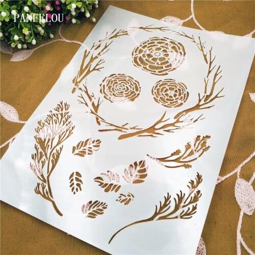 Bird nest mold shield DIY cake scrapbook stencils hollow Embellishments printing lace ruler Valentines Day