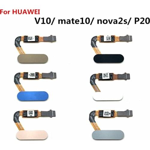 Home Button For Huawei nova 2s nova2S p20 mate 10 honor v10 Fingerprint Sensor Cable Touch ID Sensor Home Button