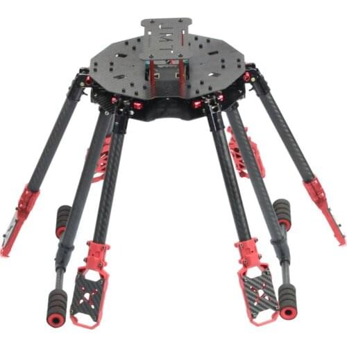 JMT 610mm/675mm Wheelbase 11 inch FPV 6-Axle Frame Kit with Carbon Fiber Landing Gear Skid for DIY RC Drone RC Hexacopter