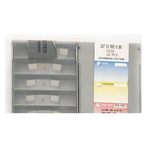 10 PCS CARBIDE INSERT GIF 10.00E-0.80 IC20