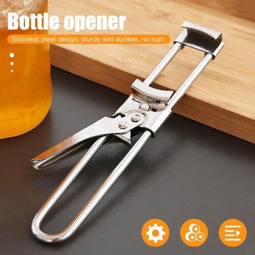 Can Opener Jar Bottle Opener Kitchen Breakfast Cooking Lid Remover Manual Jam Jar Bottle Can Opener for Seniors Weak Hands
