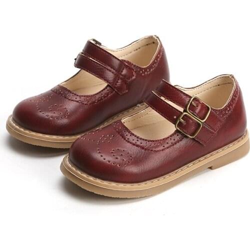 Baby Shoes Kids Girls Leather Shoes Soft Bottom Princess Shoe Children Fashion Flat Sneakers Non-slip Spring Autumn SMG056