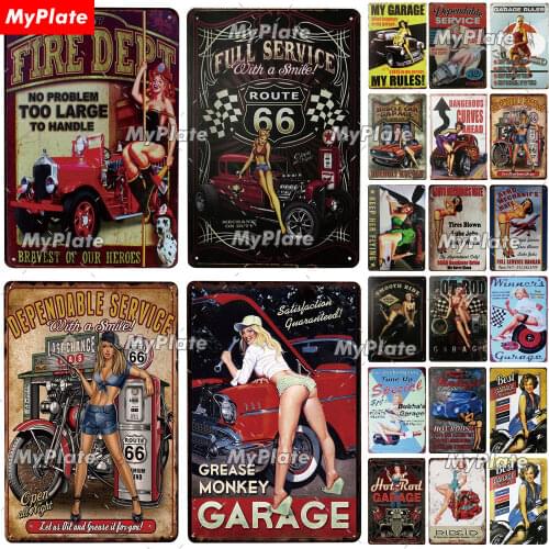 Full Service Metal Sign Vintage Plaque Motorcycle Tin Sign Wall Decor For Garage Plate Crafts Art Poster Gift Custom