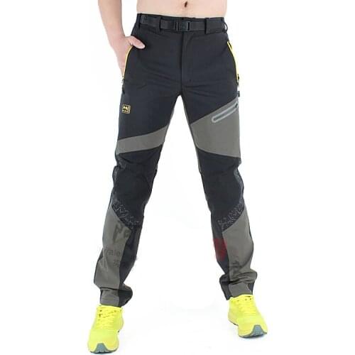 Men summer spring outdoor slim quick-drying waterproof Elastic hiking pants men`s Camping Trekking fishing breathable Pants