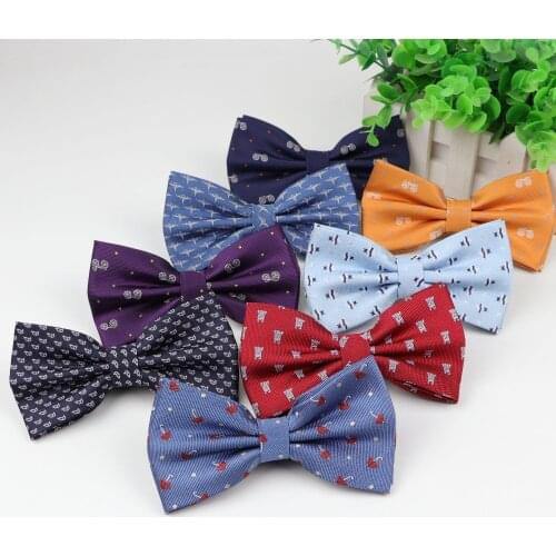 Man Children Polyester Bow Ties Bike Umbrella Dog Car Tie Men Leisure Butterfly Party Shirts Bowknot Bowtie Cravats Accessories