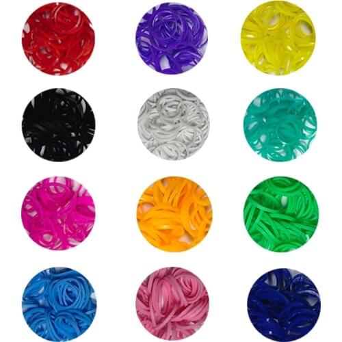 300pcs Rubber Loom Bands DIY Toys Lacing Bracelet For Kids Or Hair Rubber Bands Refill Make Woven Bracelets Girls Gift Wholesale