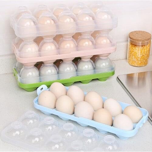 Kitchen Egg Storage Box Egg Tray containers Home Refrigerator 20 Grids Eggs holder rack Dispenser Airtight Fresh organizer NEW