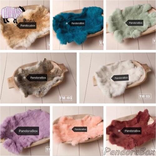 Newborn Photography Props Fur Blanket Baby Photo Shoot Studio Posing Faux Fur Blanket Basket Filler Baby fotografia Shoot Prop
