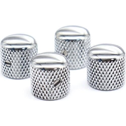 4pcs 6mm Shaft Guitar Knobs Metal Dome Guitar Knobs for FD Telecaster Electric Guitar