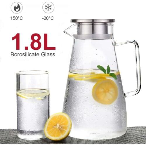 Glass Carafe Stove Top Safe Heat Resistant Large Pitcher Kettle Hot and Iced Tea Water Juice Beverage Drop Shipping