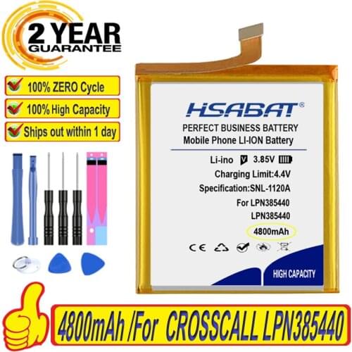 Top Brand 100% New 4800mAh LPN385440 Battery for Crosscall Trekker-X4 Batteries + free tools