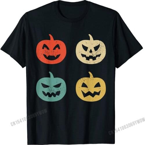 Vintage Pumpkins Funny Halloween Retro Gift T-Shirt Camisas Men Geek T Shirt Brand T Shirt Cotton Men Camisa