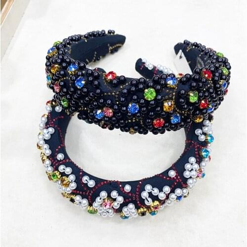 Pearl Headband Crown Tiara Bridal Hair accessories For Women Romantic Party Pearl Headband Evening Party Hair Wear