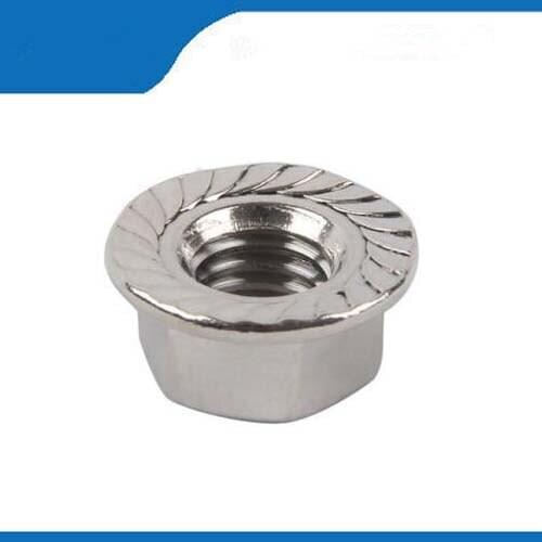 100pcs M3 M4 M5 M6 304 stainless steel flange nut Bolt nuts