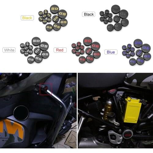 13 PCS Motorcycle Frame Plug Kit Protector Cover Hole Cover Frame Plugs Decorative Cover for BMW R1200GS LC Adventure 2013-2016