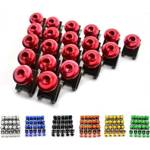 20PCS M6 Universal 6mm CNC motorcycle body work fairing bolts screws For suzuki GSXR 600 750 GSXR-R800 750 K6 K7 K8 K9 T-MAX500