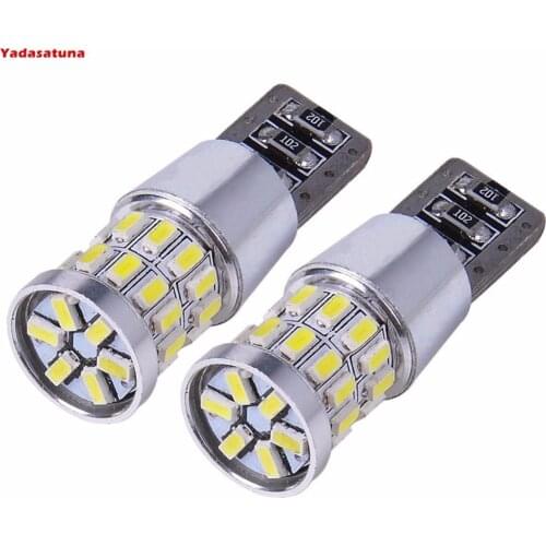 2x 5W 30SMD LED Parking Light White W5W T10 Wedge Base Checkcontrol Can-Bus Siche For Car Trunk Light Clearance Bulb DC 12