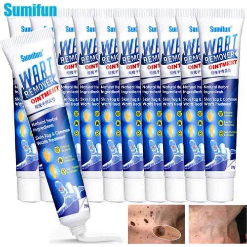 5/10pcs Sumifun Warts Ointment Skin Tags Fall Off Cream Removing Genital Warts Remover Herpes Herbal Medical Plaster Skin Care