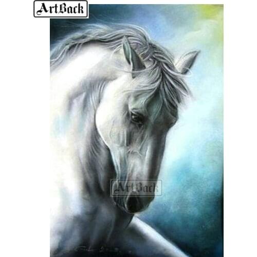 Animal 5D Diamond Painting Horse Kit Full Square / Round drill Handmade Art 3D Diamond Embroidery Rhinestone Mosaic ARD106