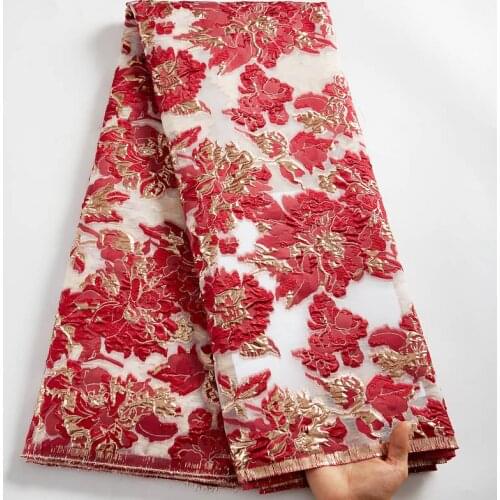 African Lace Fabric 2021 High Quality Brocade Lace Embroidery Nigerian Lace Fabric For Dress French Mesh Gilded Lace FabricS2539
