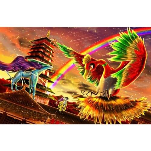 SHAYI Diamond Painting Cartoon Phoenix Full Square Drill Diamond Embroidery Animals Mosaic Picture Rhinestone Cross Stitch Kit