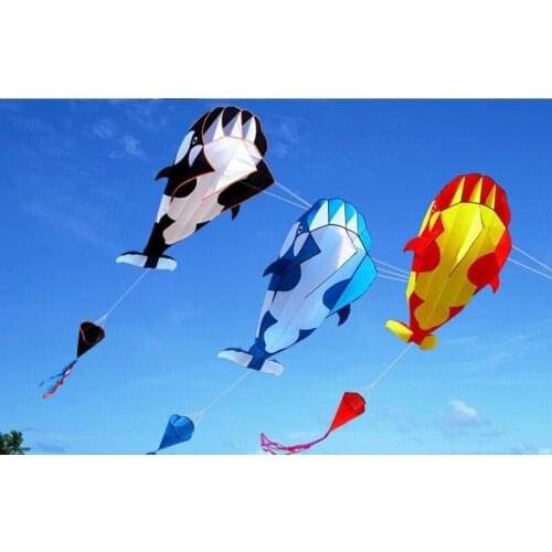Free shipping dolphin soft kite nylon fabric kite line animated kites fishing inflatable kite outdoor toys Parafoil octopus