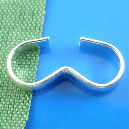 DoreenBeads 200PCs Silver color W Crimp Connectors Findings 13x6mm (B03366), yiwu