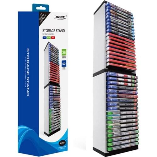 Host Disc Double-layer Storage Box Holder Game Disk Tower Vertical Stand Can Store 36 Game Discs For PS4 PS5 Switch Xbox