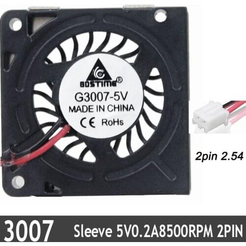 Gdstime 1Pcs/lot DC Fan Cooler 5V 30X30X7mm Blower Mini New Turbo 30mm 3cm 2pin Cooling Fan