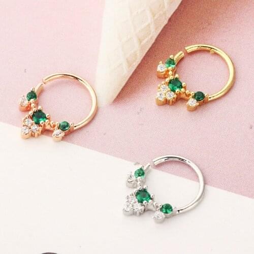 10g Stainless Steel Nose Ring for Women Diamond Septum Rings Hoop Nose Septum Piercing Helix Cartilage Ear Piercings