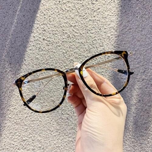 Fashion Classic Metal Frames Eyeglasses Women Men Retro Optical Lens Glasses Clear Lenses Spectacles Vision Care Eyewear