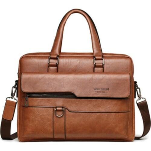 Mens Bags Handbags Mens Shoulder Bag 14 Inches Retro Briefcase Casual Business Computer Bag Mens Messenger Bag bolso hombre