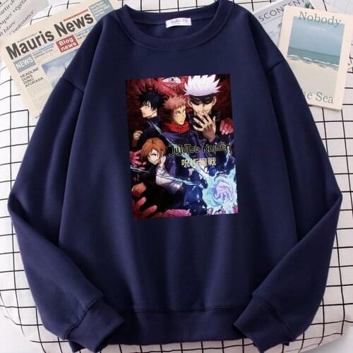 Jujutsu Kaisen Anime Men Tracksuit Casual Creative Hoodie Harajuku Style Autumn Clothing Loose Oversize Sweatshirt For Male