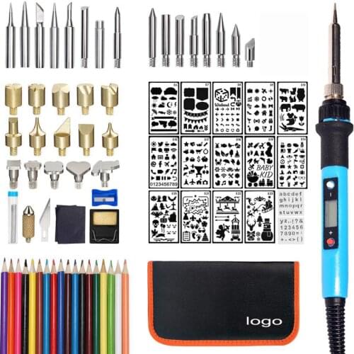 DIY Woodburning Pen set TP-938E LCD Digital Display Pyrography Tool Woodburning kits TP-938E