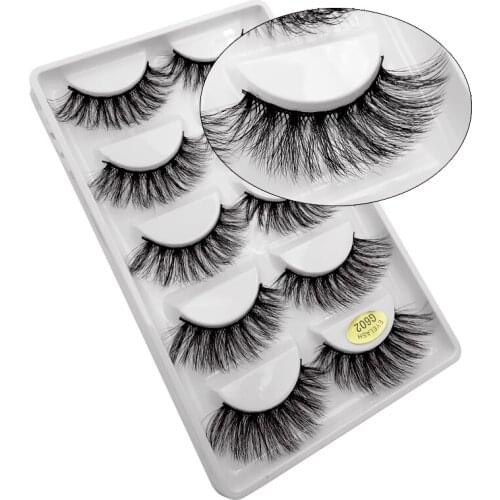 Wholesale 10 boxes/lot mink eyelashes natural long false lashes 3d messy fake eyelash extension makeup 100% cruelty free G602