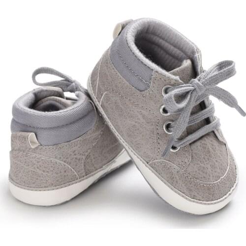 New Fashion Baby Boys Girls Sneakers Leather Sports Crib Soft First Walker Shoes First Walkers For 0-18M