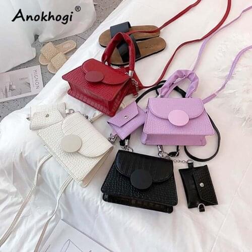Magnetic button Solid Color Quality PU Handbag With Coin Purse Women Casual Smooth Surface Fashion One Shoulder Bag