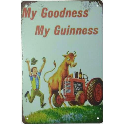Guinness My Goodness Draught Beer On Tap RETRO TIN METAL SIGN BAR PUB 8"x12" NEW