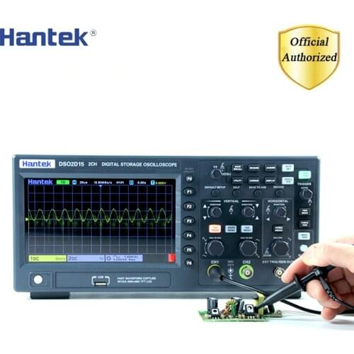 Hantek Digital Oscilloscope DSO2C10 2C15 2D10 2D15 2 Channels 100Mhz/150Mhz 1GSa/s Sample Rate USB Oscillograph