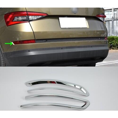 OUBOLUN ABS chrome exterior car accessories rear foglilght cover high quality For 2017 SKODA KODIAQ