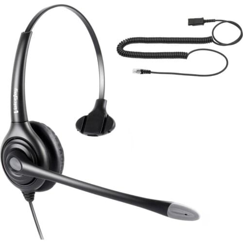 Professional call center headset RJ9 plug with Quick Disconnect Cable For AVAYA 1600,9600 Series, Yealink,Grandstream,Snom Phone