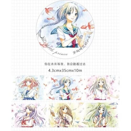 Fairy Girls Washi Tapes Bullet Journal Masking Tape Adhesive Tape DIY Scrapbooking Washi Stickers