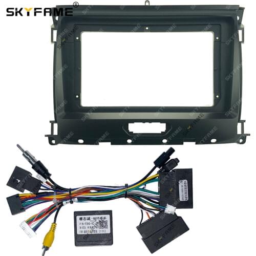 SKYFAME Car Frame Cable Canbus For Ford RANGER EDGE Everest 2018 Big Screen Audio Dash Panel Frame Fascia