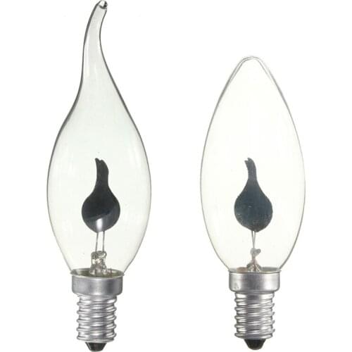 Retro Edison E14 Light Bulb 220V Vintage LED Energy Saving Lamp Fire Flame/Candle Tail Chandelier Bulbs Home Decor Lighting