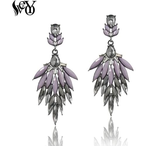 VEYO Acrylic Crystal Earrings For Women Long Earrings Elegant Trendy High Quality
